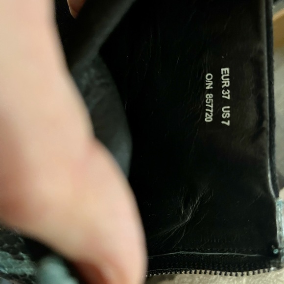 & Other Stories Leather Suede snake detail booties - Picture 3 of 6